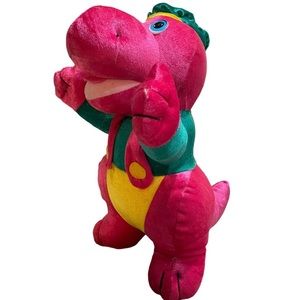 Vintage Dan Dee Barney  Plush Purple Dinosaur Toy 1990s Stuffed Animal Nostalgia